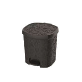 Papelera de pedal con encaje floral 