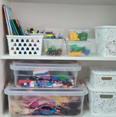 Contenedor de plástico Prime con tapa transparente y pestillos